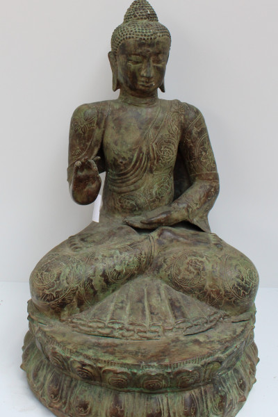 bouddha assis bronze. Indonésie