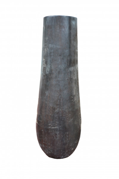 Décorative Vase in coconut wood black. Indonesia