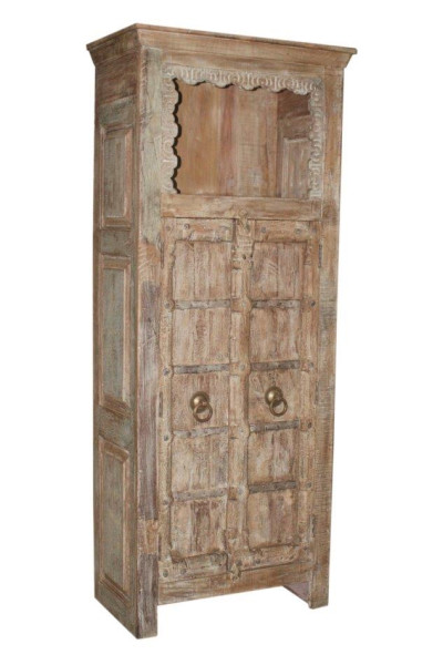 Meuble ancienne porte patiné . Inde