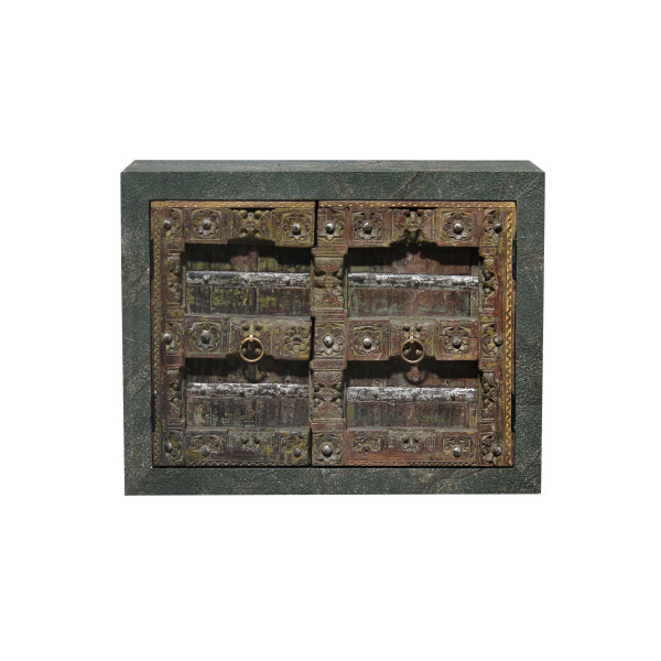 old door furniture in stone sheet. India