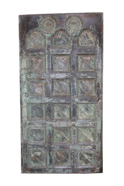 Old haveli door in wood. India