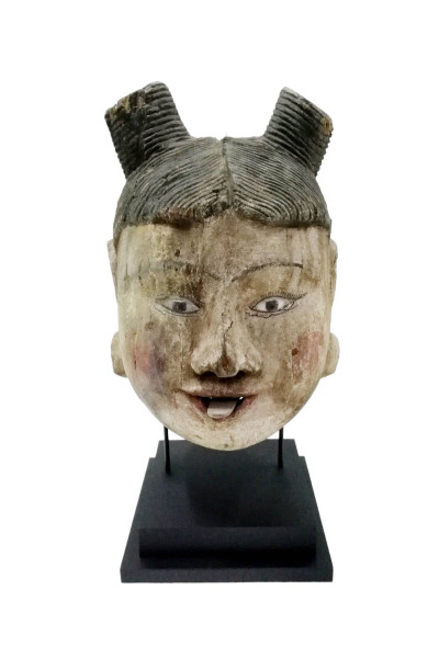 old puppet head in wood. Burma