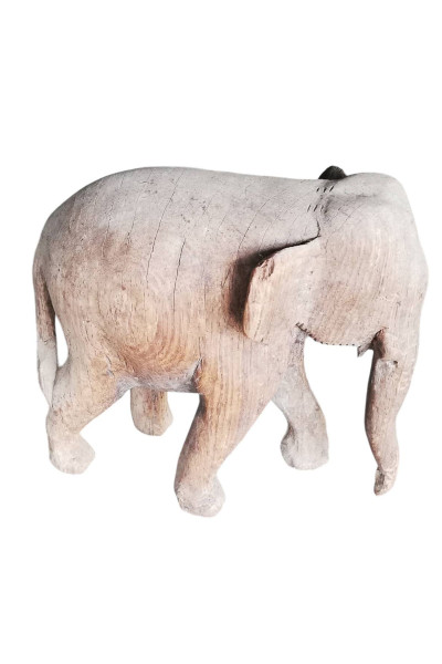 old teak wood elephant; Thailand