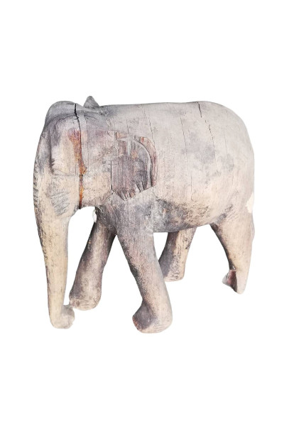 old teak wood elephant; Thailand