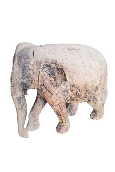 old teak wood elephant; Thailand