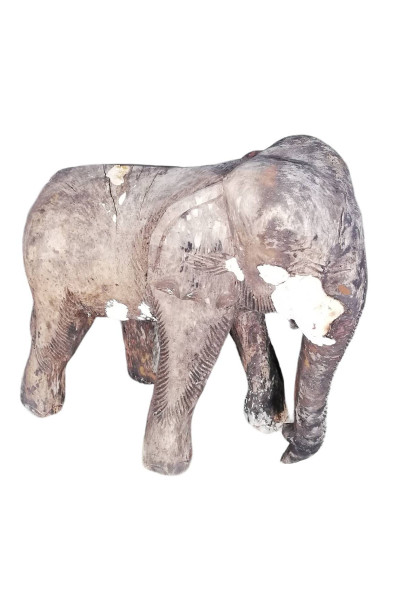 old teak wood elephant; Thailand