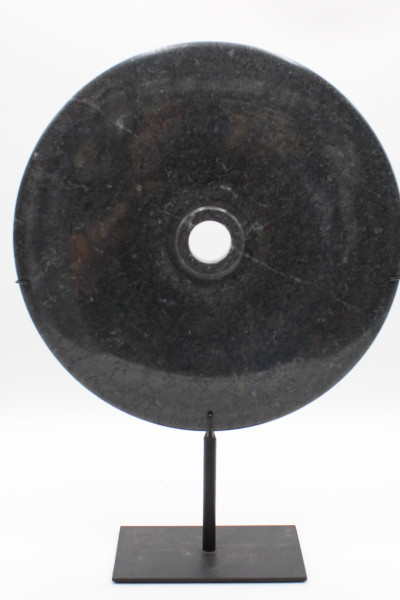 round black stone disc. Indonesia