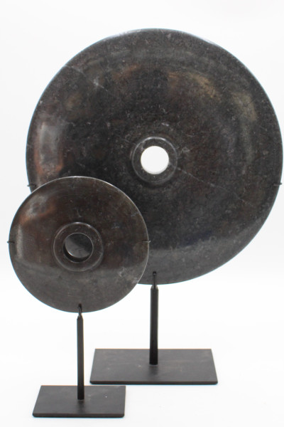 round black stone disc. Indonesia