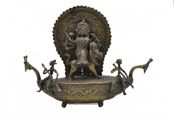 Durga bronze statue