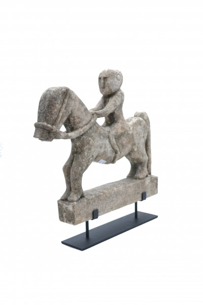 Horse rider in stone