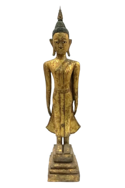 wood standing buddha. Burma